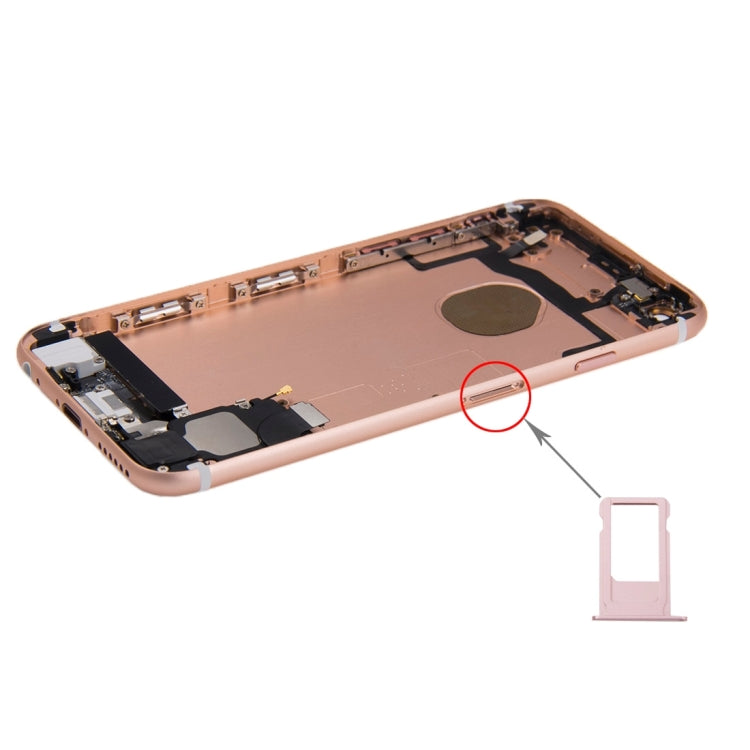 Battery Back Cover Assembly with Card Tray for iPhone 6s(Rose Gold) - iPhone 6S/6S Plus Parts by PMC Jewellery | Online Shopping South Africa | PMC Jewellery