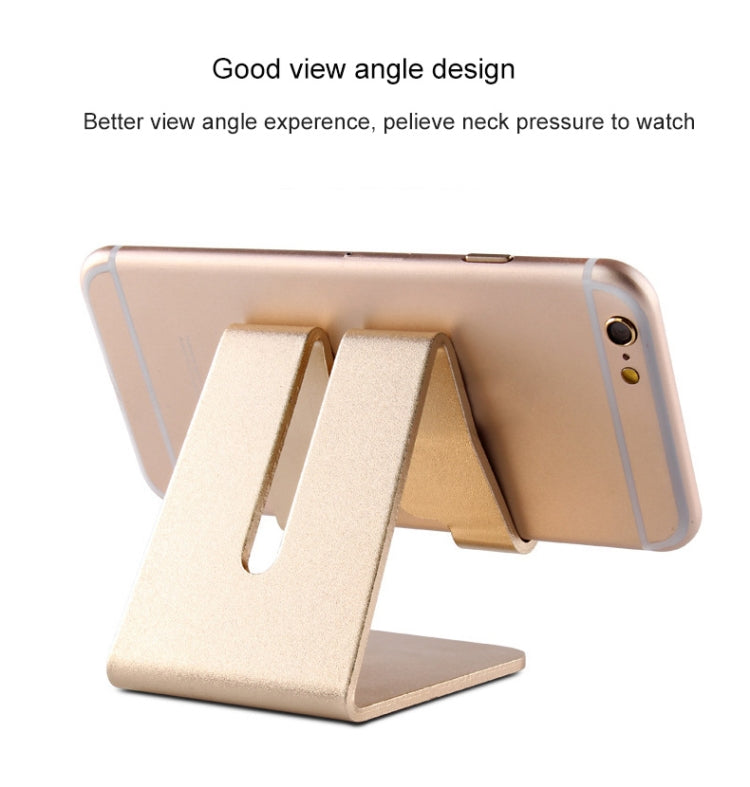 Aluminum Stand Desktop Holder for iPad, iPhone, Galaxy, Huawei, Xiaomi, HTC, Sony, and other Mobile Phones or Tablets(Gold) - Desktop Holder by PMC Jewellery | Online Shopping South Africa | PMC Jewellery