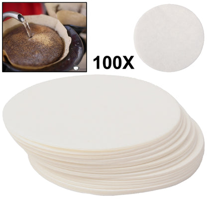 100 PCS Round Coffee Filter Paper, Diameter 60mm(White) - Coffee Tools by PMC Jewellery | Online Shopping South Africa | PMC Jewellery