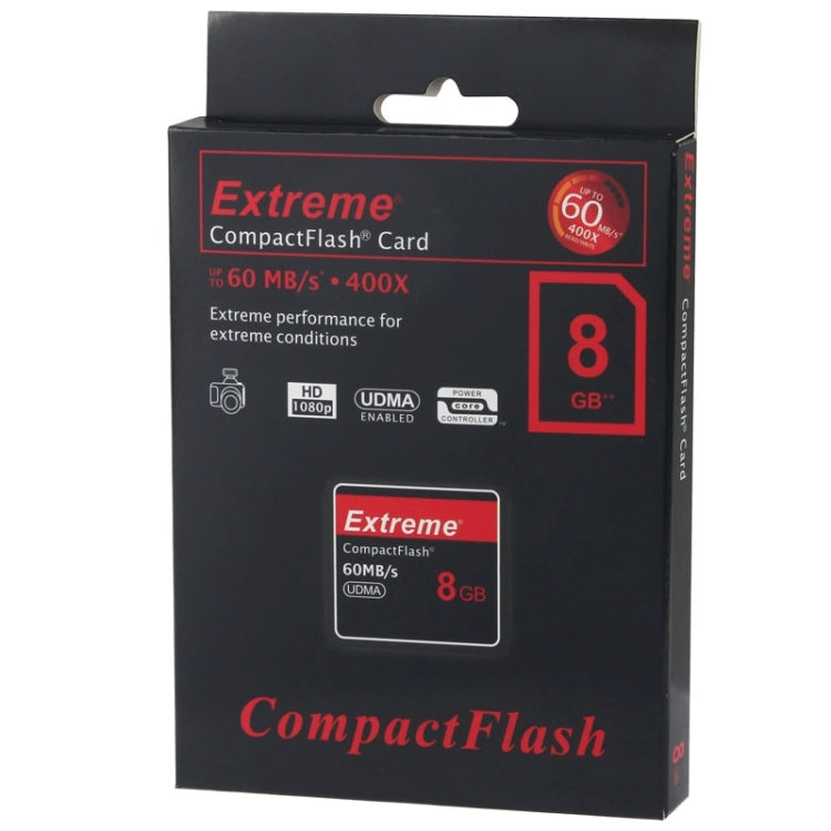 8GB Extreme Compact Flash Card, 400X Read  Speed, up to 60 MB/S (100% Real Capacity) - CF Card by PMC Jewellery | Online Shopping South Africa | PMC Jewellery