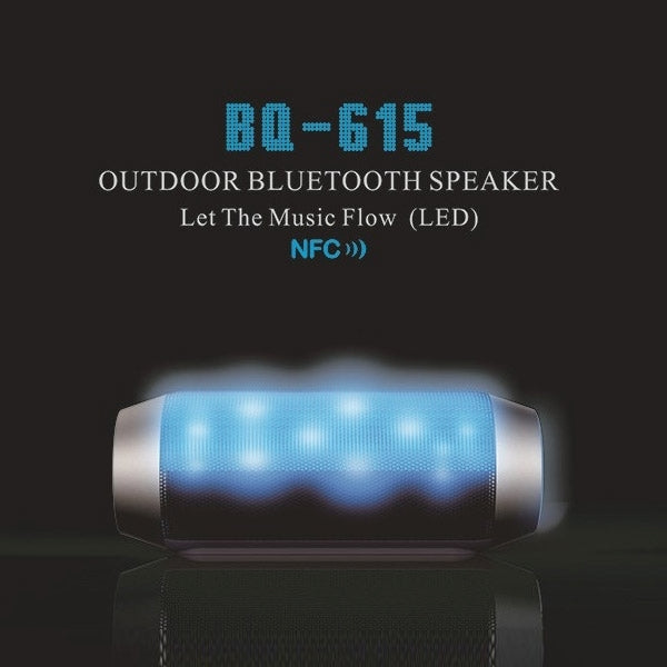 AEC BQ-615 Pulse Portable Bluetooth Streaming Speaker with Built-in LED Light Show & Mic, For iPhone, Galaxy, Sony, Lenovo, HTC, Huawei, Google, LG, Xiaomi, other Smartphones and all Bluetooth Devices(Black) - Desktop Speaker by AEC | Online Shopping South Africa | PMC Jewellery