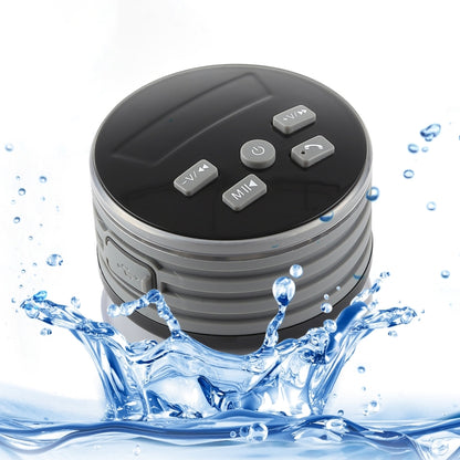 F08 Portable Speaker IPX7 Waterproof Support FM Radio High-fidelity Sound Box Bluetooth Speaker with Suction Cup & LED Light(Black) - Waterproof Speaker by PMC Jewellery | Online Shopping South Africa | PMC Jewellery