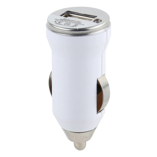 DC 5V / 1A USB Car Charger for Galaxy SIV / i9500 / SIII / i9300 / i8190 / S7562 / i8750 / i9220 / N7000 / i9100 / i9082 / BlackBerry Z10 / HTC X920e / Nokia / Other Mobile Phones(White) - Car Charger by PMC Jewellery | Online Shopping South Africa | PMC Jewellery