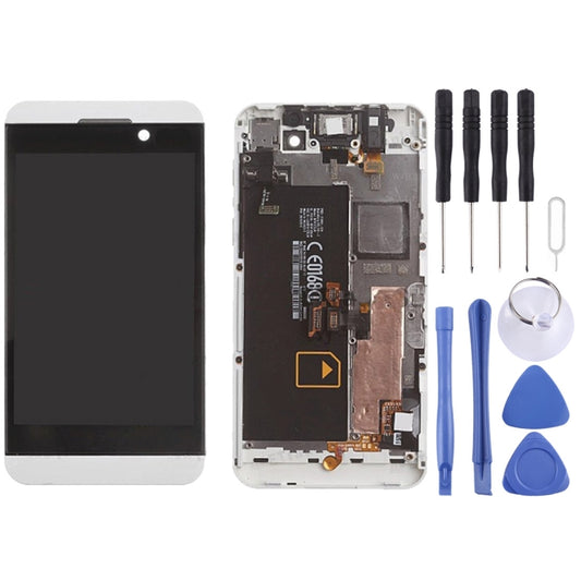 LCD Screen and Digitizer Full Assembly with Frame for BlackBerry Z10 4G(White) - For BlackBerry by PMC Jewellery | Online Shopping South Africa | PMC Jewellery