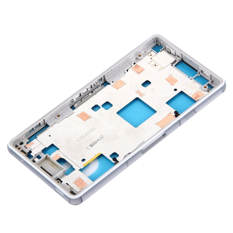 Front Housing LCD Frame Bezel Plate for Sony Xperia Z3 Compact / D5803 / D5833(White) - Frame Bezel Plate by PMC Jewellery | Online Shopping South Africa | PMC Jewellery