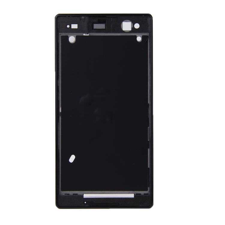 Front Housing  with Adhesive for Sony Xperia C3(Black) - Frame Bezel Plate by PMC Jewellery | Online Shopping South Africa | PMC Jewellery