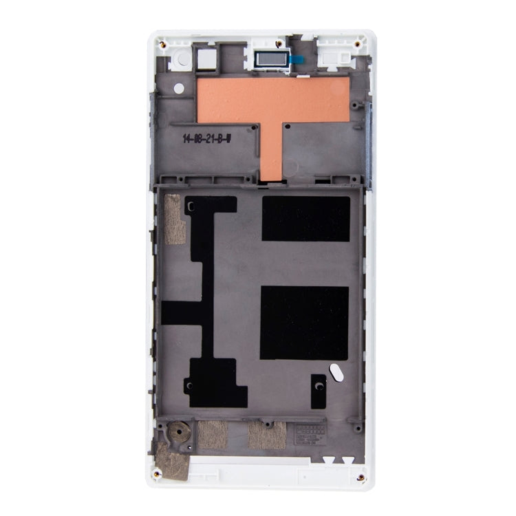 Front Housing  with Adhesive for Sony Xperia C3(White) - Frame Bezel Plate by PMC Jewellery | Online Shopping South Africa | PMC Jewellery