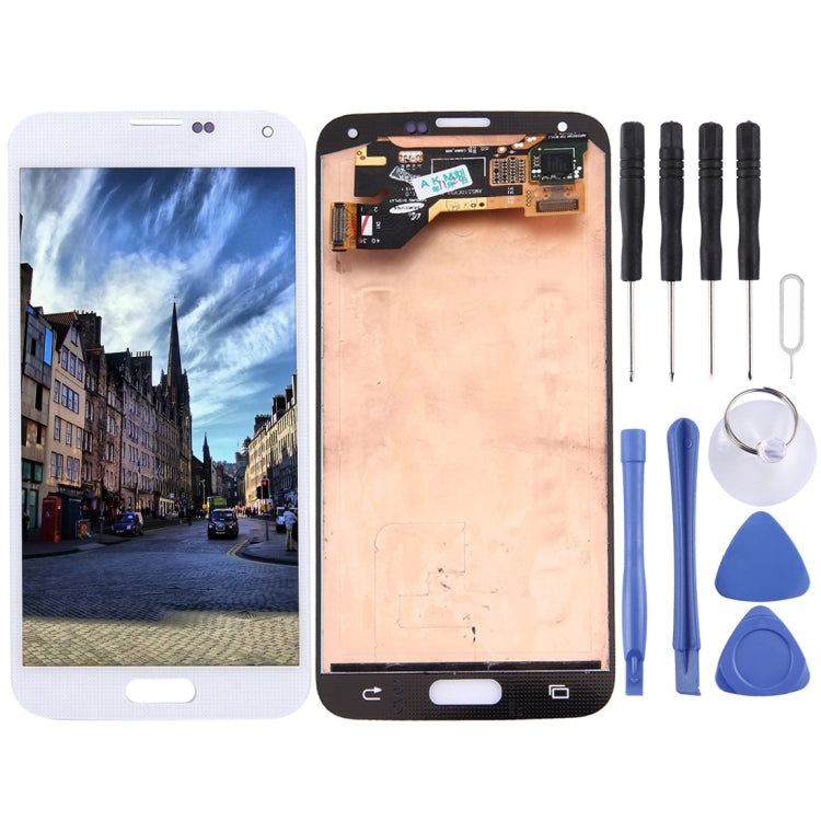 Original LCD Screen and Digitizer Full Assembly for Galaxy S5 / G9006V / G900F / G900A / G900I / G900M / G900V(White) - LCD Screen by PMC Jewellery | Online Shopping South Africa | PMC Jewellery