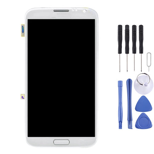 Original LCD Display + Touch Panel with Frame for Galaxy Note II / N7100(White) - LCD Screen by PMC Jewellery | Online Shopping South Africa | PMC Jewellery