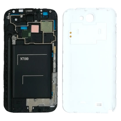 For Galaxy Note II / N7100 High Qualiay Full Housing  Chassis (LCD Frame Bezel + Back Cover) (White) - Back Cover by PMC Jewellery | Online Shopping South Africa | PMC Jewellery