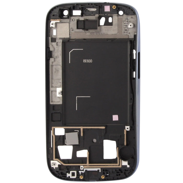 For Galaxy S III / i9300 Original 2 in 1 LCD Middle Board + Original Front Chassis(Dark Blue) - Frame Bezel Plate by PMC Jewellery | Online Shopping South Africa | PMC Jewellery