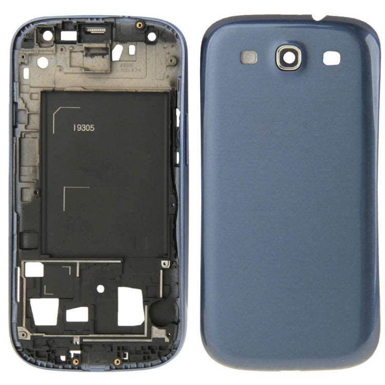 For Galaxy SIII LTE / i9305 Full Housing Faceplate Cover  (Blue) - Back Cover by PMC Jewellery | Online Shopping South Africa | PMC Jewellery