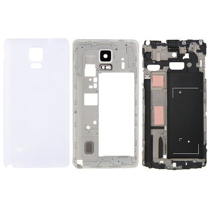 For Galaxy Note 4 / N910F Full Housing Cover (Front Housing LCD Frame Bezel Plate + Middle Frame Bezel Back Plate Housing Camera Lens Panel + Battery Back Cover ) (White) - Back Cover by PMC Jewellery | Online Shopping South Africa | PMC Jewellery