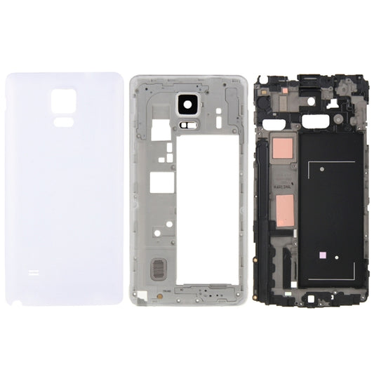 For Galaxy Note 4 / N910V Full Housing Cover (Front Housing LCD Frame Bezel Plate + Middle Frame Bezel Back Plate Housing Camera Lens Panel + Battery Back Cover ) (White) - Back Cover by PMC Jewellery | Online Shopping South Africa | PMC Jewellery