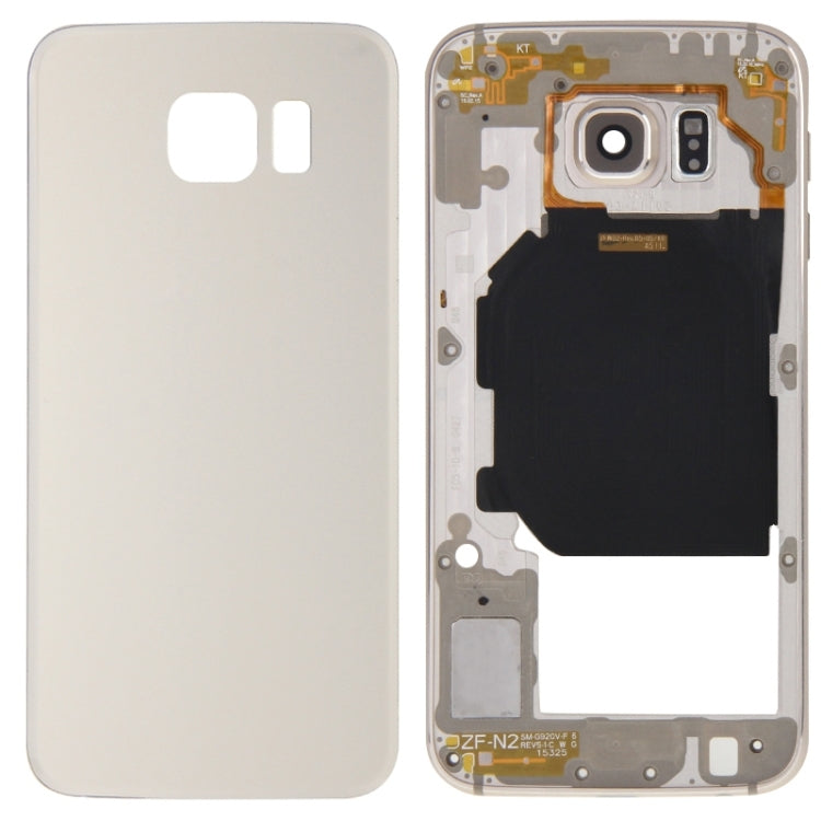 For Galaxy S6 / G920F Full Housing Cover (Back Plate Housing Camera Lens Panel + Battery Back Cover ) (Gold) - Back Cover by PMC Jewellery | Online Shopping South Africa | PMC Jewellery