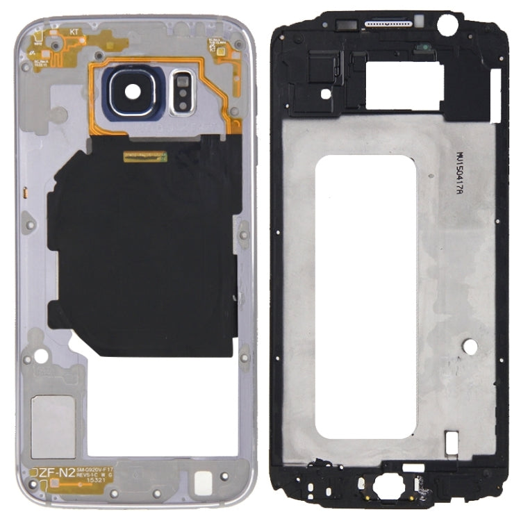 For Galaxy S6 / G920F Full Housing Cover (Front Housing LCD Frame Bezel Plate + Back Plate Housing Camera Lens Panel ) (Grey) - Frame Bezel Plate by PMC Jewellery | Online Shopping South Africa | PMC Jewellery