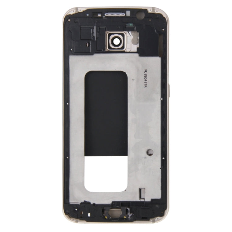 For Galaxy S6 / G920F Full Housing Cover (Front Housing LCD Frame Bezel Plate + Back Plate Housing Camera Lens Panel ) (Gold) - Frame Bezel Plate by PMC Jewellery | Online Shopping South Africa | PMC Jewellery