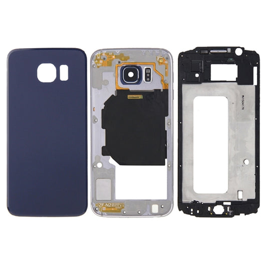 For Galaxy S6 / G920F Full Housing Cover (Front Housing LCD Frame Bezel Plate + Back Plate Housing Camera Lens Panel + Battery Back Cover ) (Blue) - Back Cover by PMC Jewellery | Online Shopping South Africa | PMC Jewellery