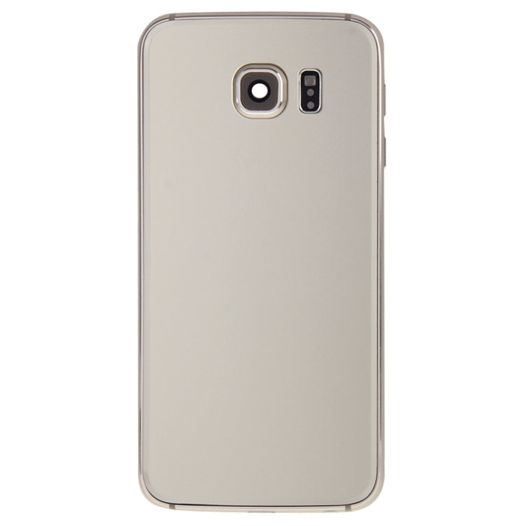 For Galaxy S6 Edge / G925 Full Housing Cover (Front Housing LCD Frame Bezel Plate + Back Plate Housing Camera Lens Panel + Battery Back Cover ) (Gold) - Back Cover by PMC Jewellery | Online Shopping South Africa | PMC Jewellery