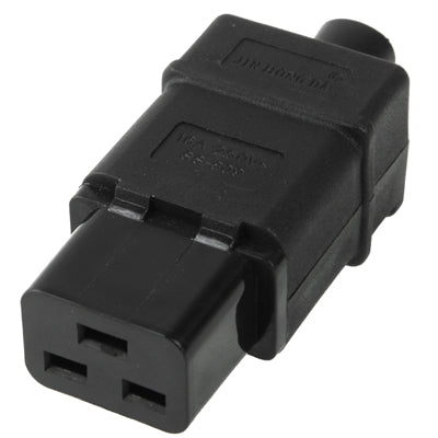 3 Prong Female AC Wall Universal Travel Power Socket Plug Adaptor(Black) - Plug Adaptor by PMC Jewellery | Online Shopping South Africa | PMC Jewellery