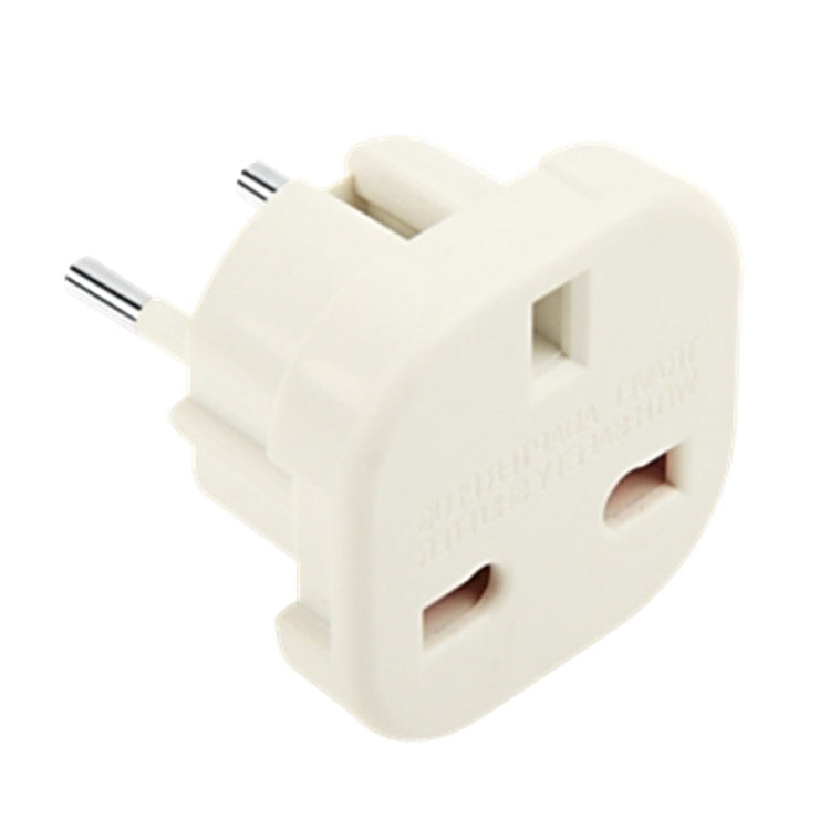 High Quality UK Plug to EU Plug AC Wall Universal Travel Power Socket Plug Adaptor(White) - Plug Adaptor by PMC Jewellery | Online Shopping South Africa | PMC Jewellery