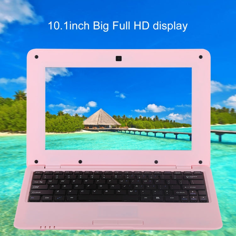 10.1 inch Notebook PC, 1GB+8GB, Android 6.0 A33 Dual-Core ARM Cortex-A9 up to 1.5GHz, WiFi, SD Card, U Disk(Pink) - Android OS by PMC Jewellery | Online Shopping South Africa | PMC Jewellery