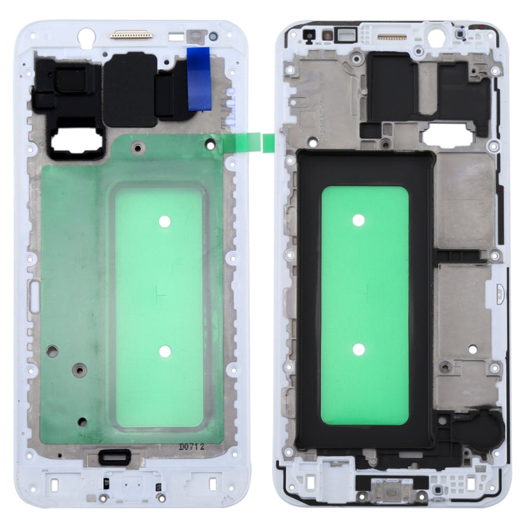 For Galaxy C8  Front Housing LCD Frame Bezel Plate(White) - Frame Bezel Plate by PMC Jewellery | Online Shopping South Africa | PMC Jewellery