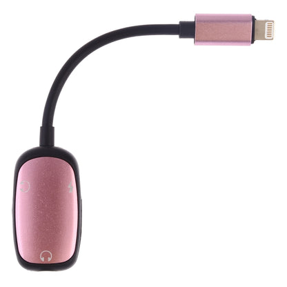 8 Pin to 8 Pin Charging Interface + 8 Pin Earphone Interface + 3.5mm Audio Interface Earphone Adapter(Pink) - Earphone Adapter by PMC Jewellery | Online Shopping South Africa | PMC Jewellery