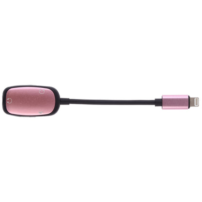 8 Pin to 8 Pin Charging Interface + 8 Pin Earphone Interface + 3.5mm Audio Interface Earphone Adapter(Pink) - Earphone Adapter by PMC Jewellery | Online Shopping South Africa | PMC Jewellery