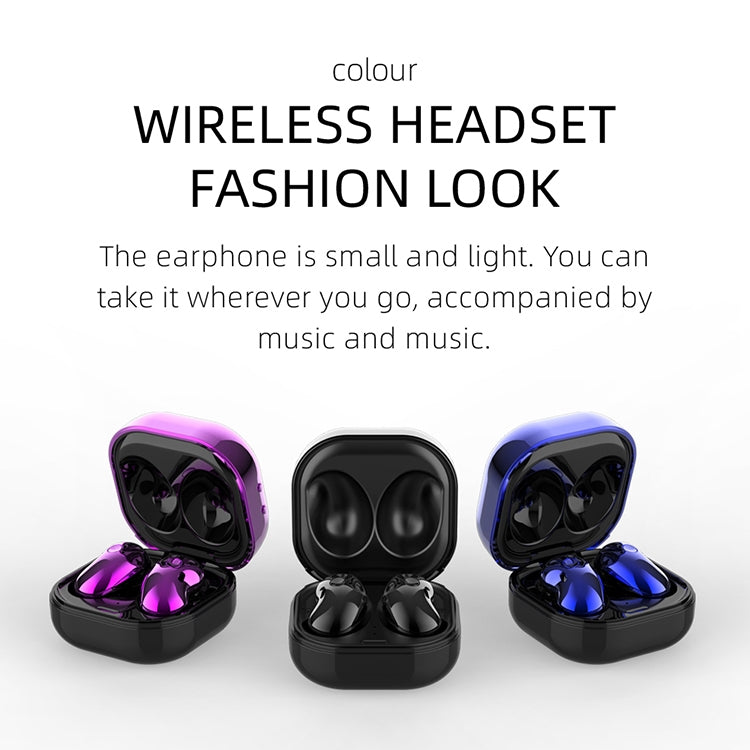 S6 Plus Bluetooth 5.0 TWS Touch Digital Display Mini Clock True Wireless Bluetooth Earphone with Charging Box(Purple) - TWS Earphone by PMC Jewellery | Online Shopping South Africa | PMC Jewellery