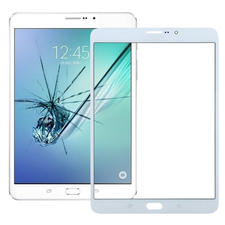 For Galaxy Tab S2 8.0 LTE / T719  Front Screen Outer Glass Lens (White) - Outer Glass Lens by PMC Jewellery | Online Shopping South Africa | PMC Jewellery