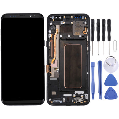 Original LCD Screen + Original Touch Panel with Frame for Galaxy S8+ / G955 / G955F / G955FD / G955U / G955A / G955P / G955T / G955V / G955R4 / G955W / G9550(Black) - LCD Screen by PMC Jewellery | Online Shopping South Africa | PMC Jewellery