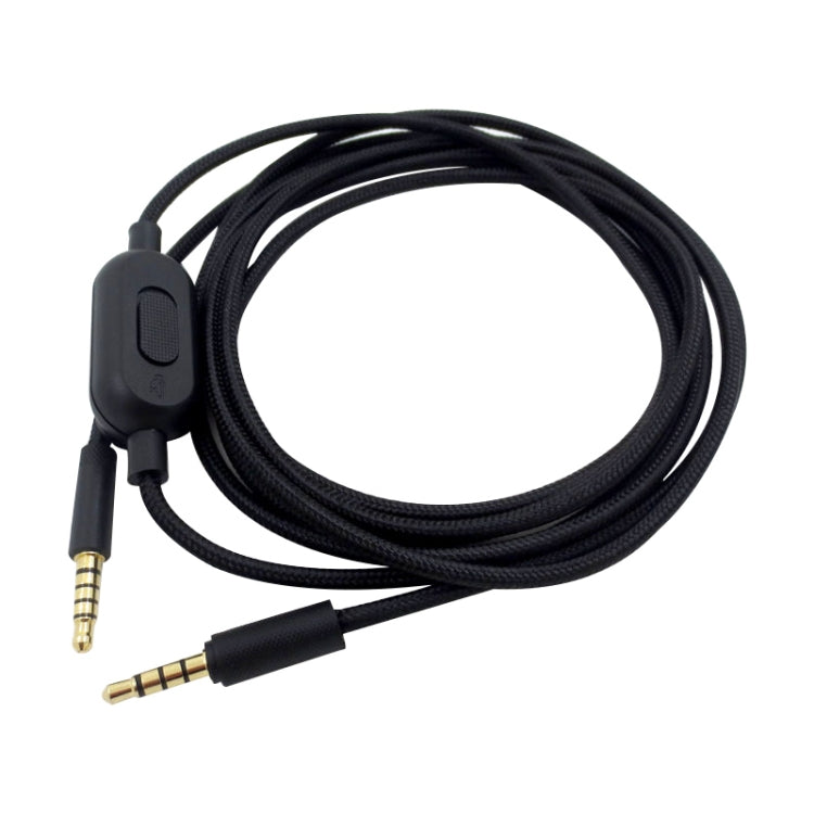 ZS0159 For Logitech G433 / G233 / G Pro / G Pro X 3.5mm Male to Male Gaming Headset Audio Cable with Wire-controlled, Cable Length: 2m(Black) - Headset Accessories by PMC Jewellery | Online Shopping South Africa | PMC Jewellery