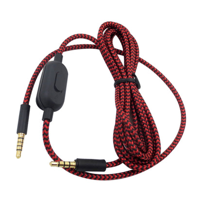 ZS0159 For Logitech G433 / G233 / G Pro / G Pro X 3.5mm Male to Male Gaming Headset Audio Cable with Wire-controlled, Cable Length: 2m(Red) - Headset Accessories by PMC Jewellery | Online Shopping South Africa | PMC Jewellery