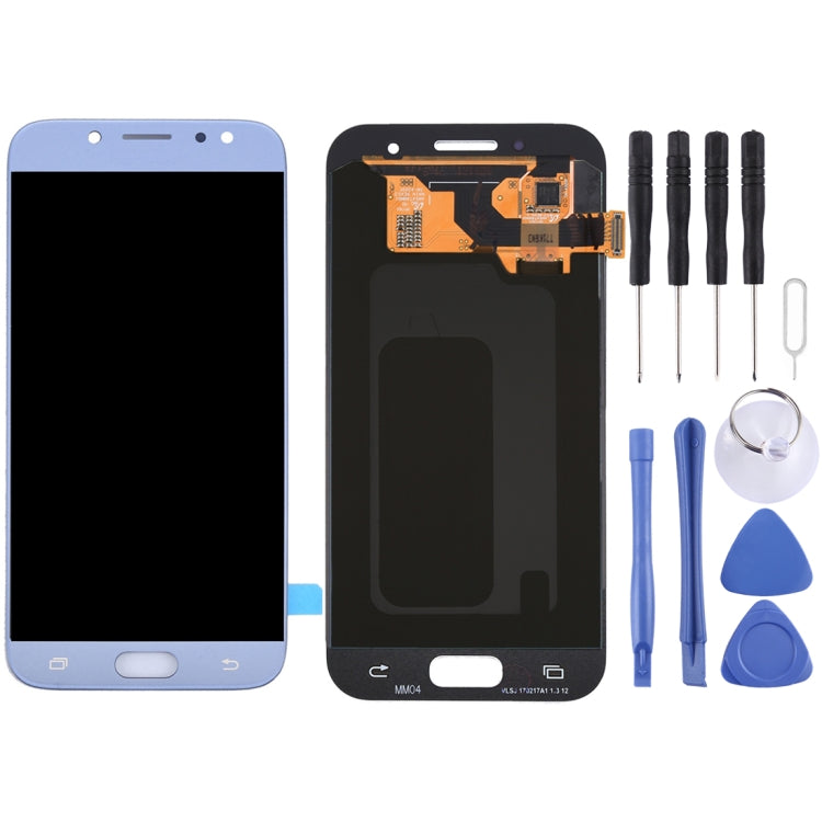 Original Super AMOLED LCD Screen for Galaxy J7 (2017) / J7 Pro, J730F/DS, J730FM/DS with Digitizer Full Assembly (Blue) - LCD Screen by PMC Jewellery | Online Shopping South Africa | PMC Jewellery