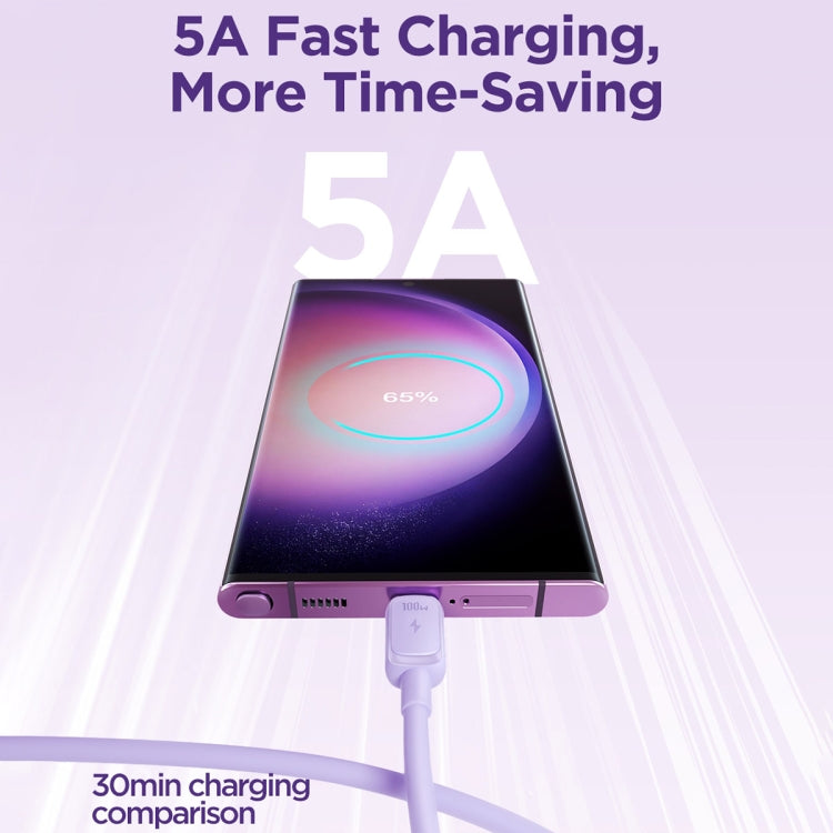 JOYROOM S-CC100A14 Multi-Color Series 100W USB-C / Type-C to USB-C / Type-C Fast Charging Data Cable, Length:1.2m (Purple) - USB-C & Type-C Cable by JOYROOM | Online Shopping South Africa | PMC Jewellery