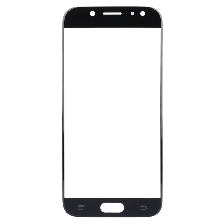 For Galaxy J3 (2017) / J330 Front Screen Outer Glass Lens (Black) - Outer Glass Lens by PMC Jewellery | Online Shopping South Africa | PMC Jewellery