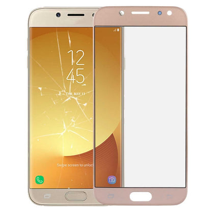 For Galaxy J7 (2017) / J730 Front Screen Outer Glass Lens (Gold) - Outer Glass Lens by PMC Jewellery | Online Shopping South Africa | PMC Jewellery