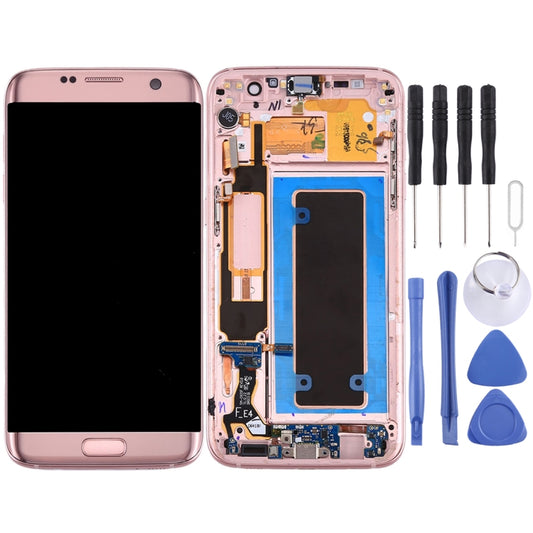 Original LCD Screen and Digitizer Full Assembly with Frame & Charging Port Board & Volume Button & Power Buttonfor for Galaxy S7 Edge / G935F(Pink) - LCD Screen by PMC Jewellery | Online Shopping South Africa | PMC Jewellery