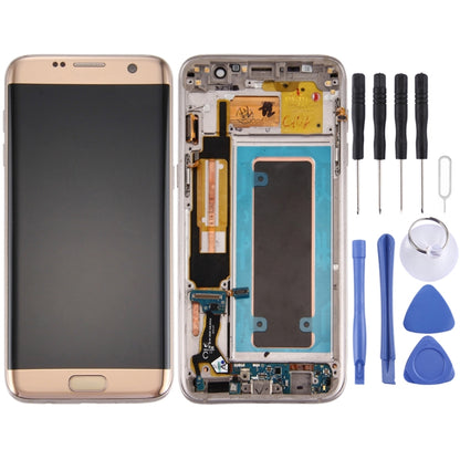 Original LCD Screen and Digitizer Full Assembly with Frame & Charging Port Board & Volume Button & Power Button for Galaxy S7 Edge / G935F(Gold) - LCD Screen by PMC Jewellery | Online Shopping South Africa | PMC Jewellery