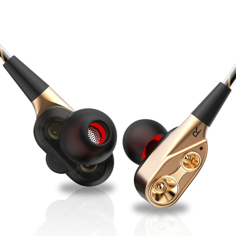 QKZ CK8 HiFi In-ear Four Unit Sports Music Headphones (Gold) - Sport Earphone by QKZ | Online Shopping South Africa | PMC Jewellery