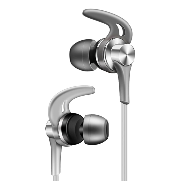 QKZ EQ1 CNC Metal Shark Fin Headphones Sports Music Headphones, Microphone Version (Silver) - In Ear Wired Earphone by QKZ | Online Shopping South Africa | PMC Jewellery