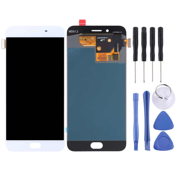 Original LCD Screen for OPPO R9s with Digitizer Full Assembly (White) - LCD Screen by PMC Jewellery | Online Shopping South Africa | PMC Jewellery