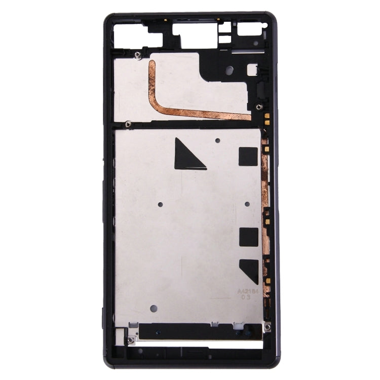 Single SIM Front Housing LCD Frame Bezel for Sony Xperia Z3(Black) - Frame Bezel Plate by PMC Jewellery | Online Shopping South Africa | PMC Jewellery