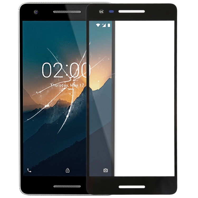 Front Screen Outer Glass Lens for Nokia 2.1 TA-1080 TA-1084 A-1086 TA-1092 TA-1093(Black) - Outer Glass Lens by PMC Jewellery | Online Shopping South Africa | PMC Jewellery