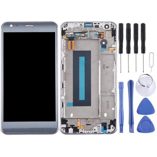 Original LCD Screen for LG X Cam / K580 / K580I / K580Y Digitizer Full Assembly with Frame (Silver) - For LG by PMC Jewellery | Online Shopping South Africa | PMC Jewellery