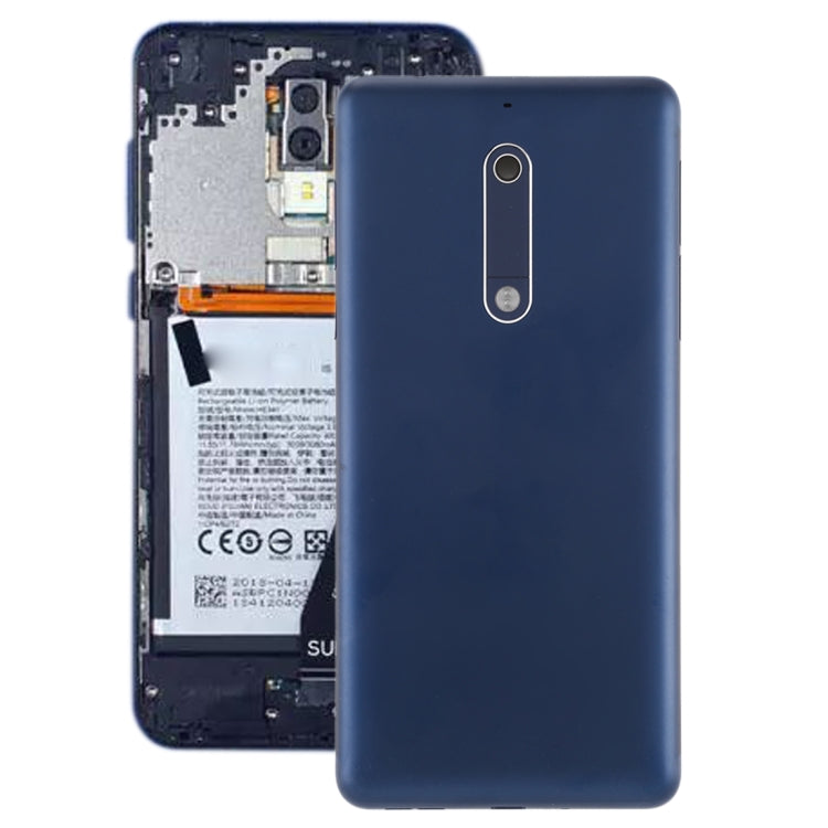 Battery Back Cover with Camera Lens & Side Keys for Nokia 5(Blue) - Back Cover by PMC Jewellery | Online Shopping South Africa | PMC Jewellery