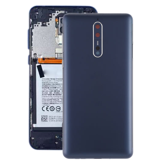 Battery Back Cover with Camera Lens & Side Keys for Nokia 8 / N8 TA-1012 TA-1004 TA-1052(Blue) - Back Cover by PMC Jewellery | Online Shopping South Africa | PMC Jewellery