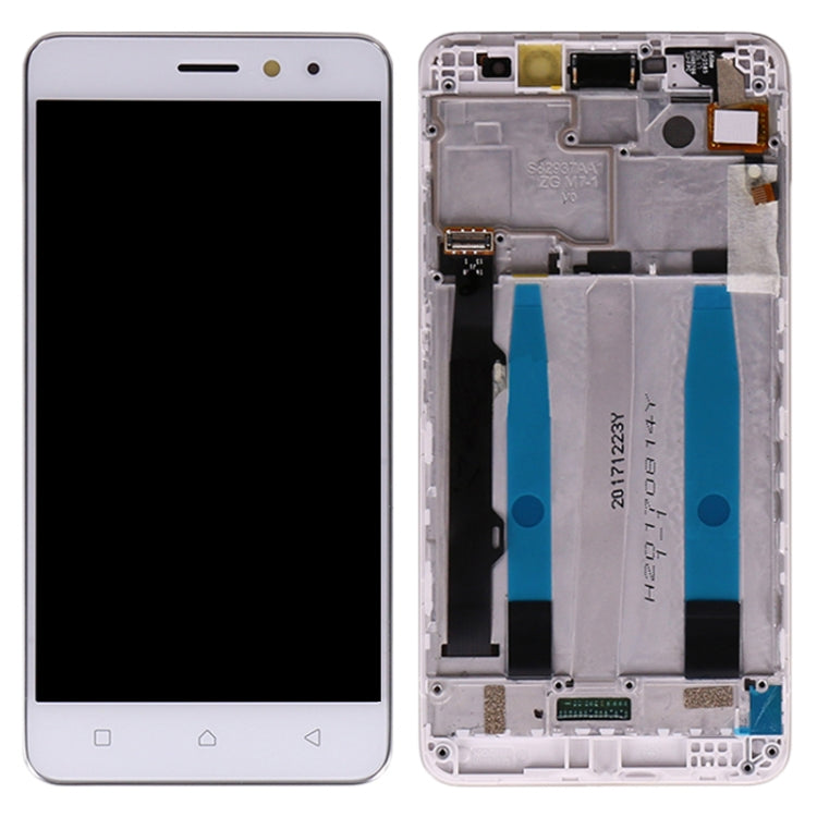 OEM LCD Screen for Lenovo K6 Power Digitizer Full Assembly with Frame (White) - LCD Screen by PMC Jewellery | Online Shopping South Africa | PMC Jewellery