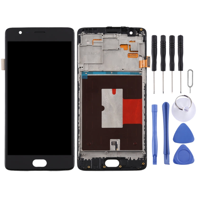 For OnePlus 3 / 3T A3000 A3010 TFT Material LCD Screen and Digitizer Full Assembly with Frame (Black) - LCD Screen by PMC Jewellery | Online Shopping South Africa | PMC Jewellery